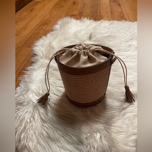 Borse in pelle Camel raffia bag - Picture 3 of 16